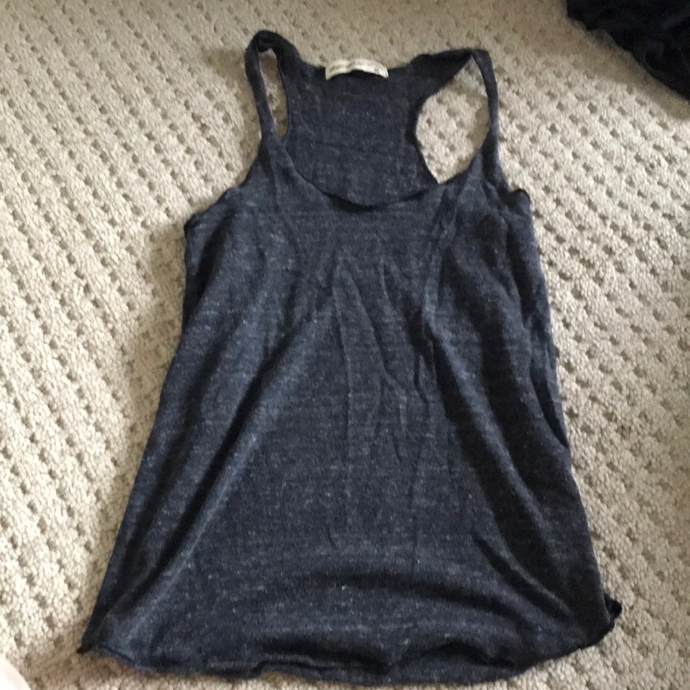 Marble grey and black cotton tank